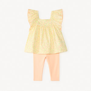 Σύνολο 2 τεμαχίων μπλούζα + κολάν για κορίτσι μωρό 