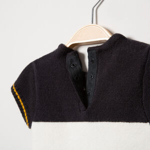 Φόρεμα κοντομάνικο από πλεκτό με σχέδιο ποντίκι και ρίγες 