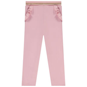 Κολάν μονόχρωμο σε ύφασμα Milano με λεπτομέρειες βολάν για μωρό κορίτσι  Main Κολάν μονόχρωμο σε ύφασμα Milano με λεπτομέρειες βολάν για μωρό κορίτσι