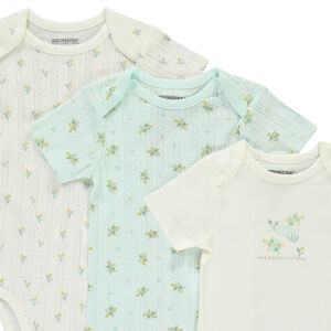 Σετ από 5 κοντομάνικα μπodies με σχέδιο χελώνες για κορίτσι, με διαφορετικές ανοίξεις ανάλογα με την ηλικία 