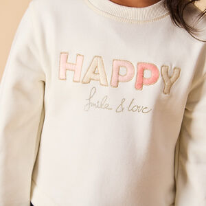 Φόρεμα μακρυμάνικο με εφέ 2 σε 1 από δύο υλικά για bebe κορίτσι 