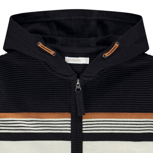 Ζακέτα με κουκούλα από φαντεζί πλεκτό για αγόρι 