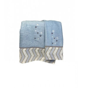 Σετ Βρεφικές Πετσέτες Μπάνιου 2τμχ Fox Μπλε 