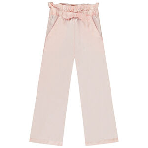 Παντελόνι φαρδιά γραμμή με φιόγκο για κορίτσι 