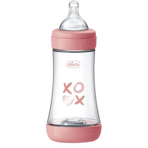 Chicco Perfect 5 Πλαστικό Μπιμπερό Ροζ 2m+ 240ml  Main Chicco Perfect 5 Πλαστικό Μπιμπερό Ροζ 2m+ 240ml