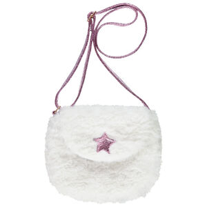Sac bandoulière en fausse fourrure avec étoile irisée pour fille Main Sac bandoulière en fausse fourrure avec étoile irisée pour fille