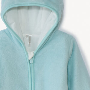 Combi pilote sherpa μονόχρωμο με 3D αυτιά αρκουδάκι για bebe αγόρι 