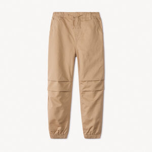 Παντελόνι υφασμάτινο μονόχρωμο με ελαστική μέση για αγόρι 