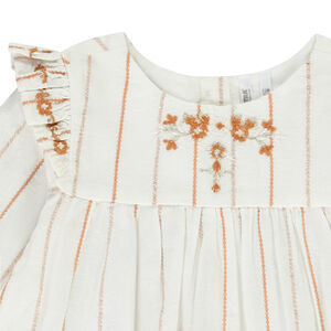 Τουνίκ με μακριά μανίκια και κέντημα για μωρό κορίτσι 