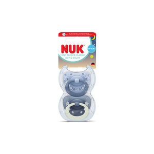 Πιπίλες Σιλικόνης 2τμχ First Choice Day & Night 0-6m Boy Nuk  