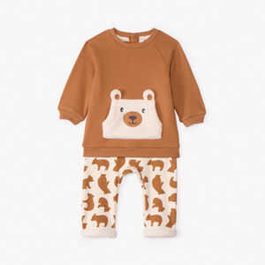 Ensemble 2 pièces motifs ourson pour bébé garçon  Main Ensemble 2 pièces motifs ourson pour bébé garçon