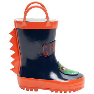 Γαλότσες από καουτσούκ με λαβές και σήμα δεινόσαυρο, σε νούμερα παό 24 έως 29 