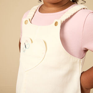 Φόρεμα σαλοπέτα με κέντημα πεταλούδας για κορίτσι 