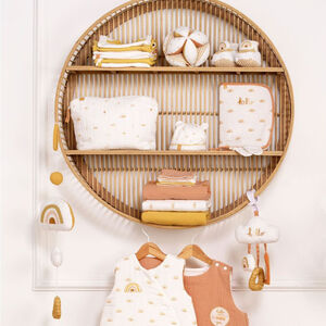 Πρακτικό κάλυμμα βιβλιαρίου υγείας Sunlight με μοτίβα ουράνιου τόξου και écru χρώμα 