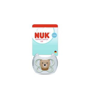 Πιπίλα Σιλικόνης Perfect Match Air Με Θήκη 0-6m Bear Nuk  