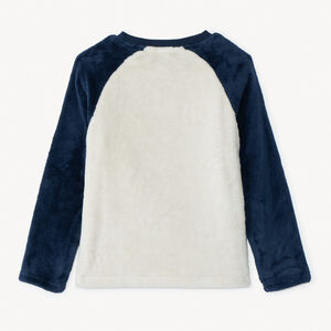 Σετ πυτζάμα μακρυμάνικη με αρκουδάκι σε sherpa για αγόρι 