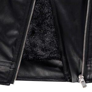 Perfecto δερματίνο με λεπτομέρειες κεντημένες και φοδρα sherpa 