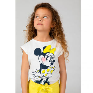 T-shirt manches courtes print Minnie (Disney) pour fille Main T-shirt manches courtes print Minnie (Disney) pour fille