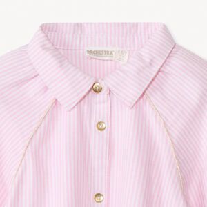 Chemise manches longues à rayures pour fille 