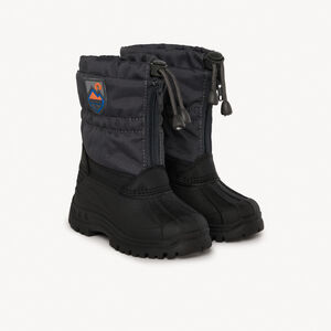 Après-ski zippés bicolores à badge gomme pour garçon 