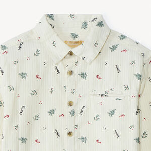 Μακρυμάνικο πουκάμισο με χριστουγεννιάτικο τύπωμα για αγόρι Deer Of Santa 
