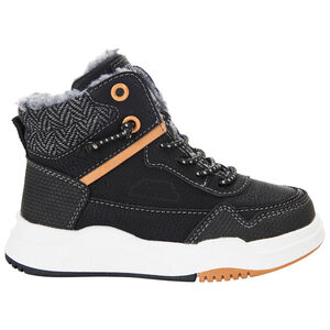 Μποτάκια με επένδυση, ελαστικά κορδόνια και φερμουάρ για αγόρι 