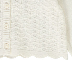 Ζακέτα κοντή από πλεκτό με σχέδιο αζούρ για bebe κορίτσι 