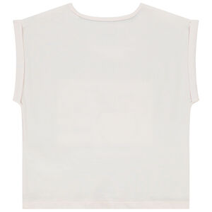 T-shirt forme boîte manches courtes print fantaisie fluo fille 