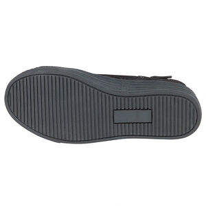 Bottillons noirs effet dentelle à lacets et zip avec semelle compensée 