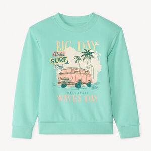 Φούτερ με πικαρί επιστύλωση και φανταστικό τύπωμα για αγόρια 