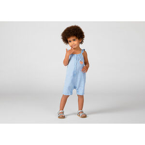 Combishort effet jean pour bébé fille Main Combishort effet jean pour bébé fille