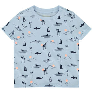 Κοντομάνικο μπλουζάκι με φαντεζί σχέδιο για bebe αγόρι  Main Κοντομάνικο μπλουζάκι με φαντεζί σχέδιο για bebe αγόρι