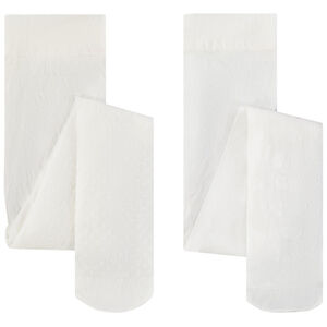 Σετ από 2 ζευγάρια λεπτά καλσόν με ανάγλυφο σχέδιο για bebe κορίτσι 