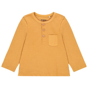 T-shirt μακρυμάνικο βαμβακερό με τσέπη για bebe αγόρι 