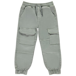 Παντελόνι cargo με τσέπες και εφέ denim για αγόρι 