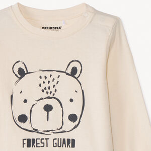 Μπλούζα μακρυμάνικη από jersey με σχέδιο άγριου ζώου για bebe αγόρι 