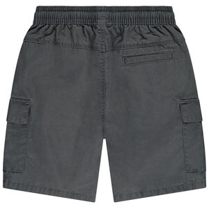 Bermuda uni à poches en popeline pour garçon 