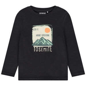 Μπλουζάκι μακρυμάνικο με τύπωμα και πατσαβούρα για αγόρι 