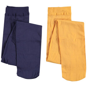 Σέτ από 2 μονόχρωμα καλσόν για κορίτσι 