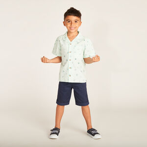 Καλοκαιρινό πουκάμισο κοντομάνικο με εκτύπωση καρύδας για αγόρι 