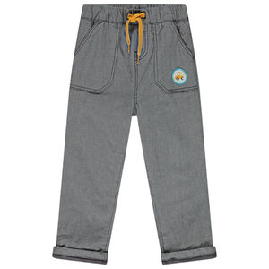 Παντελόνι με επένδυση jersey με badge για bebe αγόρι 