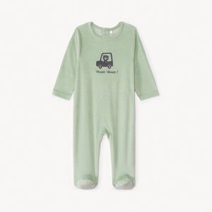 Ενιαίο βρεφικό υπνόσακος από βελούδο με σχέδιο για αγόρι. 