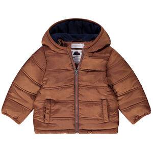 Παλτό με κουκούλα και επένδυση από μικροπολάρ για μωρό αγόρι 