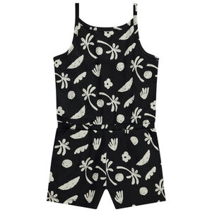 Κομπιζόν jersey slub με φαντεζί σχέδιο για κορίτσι 