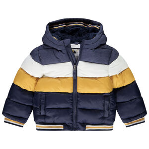 Μπουφάν με κουκούλα effet Colorblock και φοδρα sherpa για bebe αγόρι Main Μπουφάν με κουκούλα effet Colorblock και φοδρα sherpa για bebe αγόρι