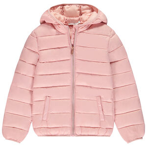 Λεπτό μπουφάν με επένδυση και κουκούλα για κορίτσι 