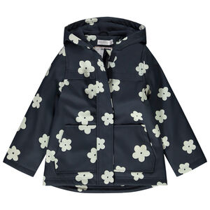 Πάρκα gomme με επένδυση και floral σχέδιο για κορίτσι 