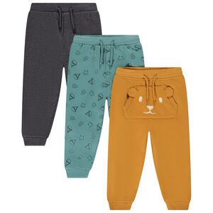 Lot de 3 joggings en molleton gratté pour bébé garçon Main Lot de 3 joggings en molleton gratté pour bébé garçon