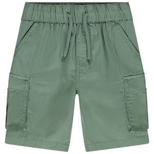 Βερμούδα cargo μονόχρωμη από popeline για αγόρι 