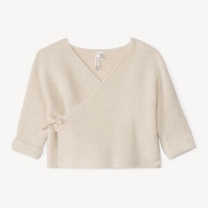 Μπλούζα μονόχρωμη από πλέξη mousse για μωρό 